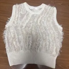 Thevon フリンジノースリーブニットのサムネイル