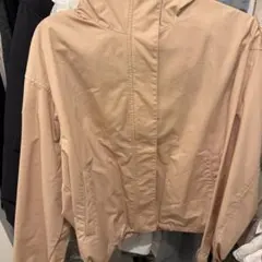 【値下げ】MUJI ベージュ フード付き クロップド マウンテンパーカー