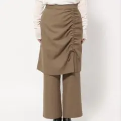 LOWRYS FARM完売レイヤードスカート ローリーズファーム ブラウン