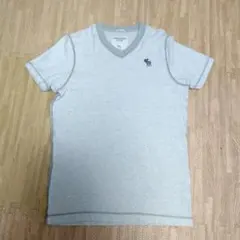Abercrombie & Fitch グレー Vネック Tシャツ XXL