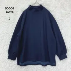 LOGOS DAYS 長袖トップス ネイビー L コーデュロイ ハイネックのサムネイル