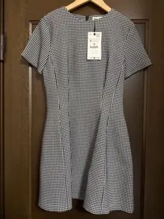 ZARA 千鳥格子柄ミニワンピース
