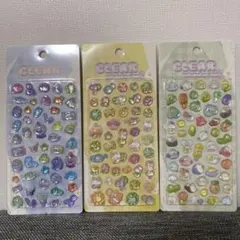【正規品】 クリアぷくぷくキャンディシール 3点セット 恐竜 猫 鳥