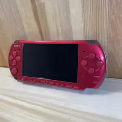 【ジャンク】 SONY PSP3000 レッド　メモリーカード4GB付き