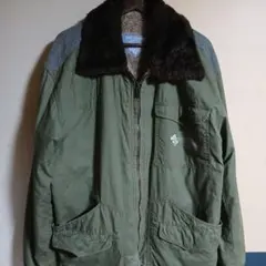 ファー付きオリーブドラブミリタリージャケット