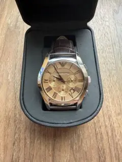Armani クロノグラフ腕時計 ゴールド/ブラウン