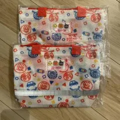 【新品未使用】アンパンマン メッシュポーチ 2枚セットおまけ付き