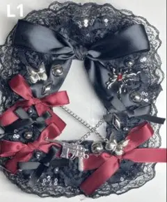 レースデコ　黒&赤　トレカケース　硬質カードケース