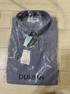 D'URBAN 半袖ワイシャツ ライトブルー 37