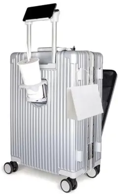 多機能 キャリーケース 機内持ち込みサイズ 充電口 携帯スタンド カップボルダ
