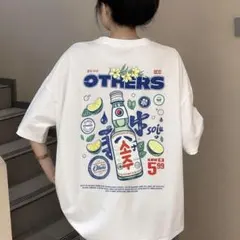 OTHERS ソジュ プリント 半袖 Tシャツ ホワイト　タグなし
