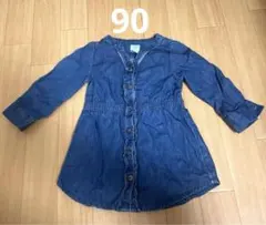 【美品】babyGap デニム ワンピース 90サイズ