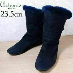 DIANA ダイアナ 23.5 フラットブーツ 2way ネイビー