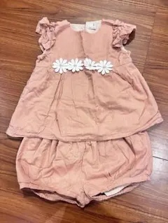 【petit main】女の子　セットアップ　お花　100cm