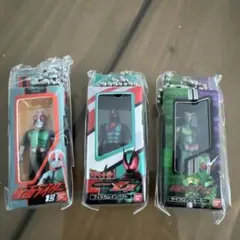 【未使用】仮面ライダー　ソフビパッケージチャーム 3個セット