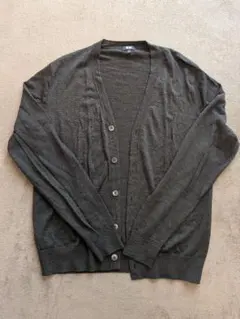 ユニクロ エクストラファインメリノVネックカーディガン（長袖）M メンズ