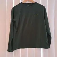 mont-bell 長袖カットソー 160 ダークグリーン