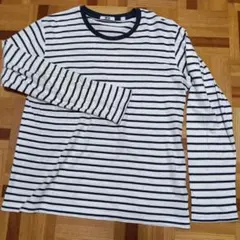old UNIQLO ボーダー　カットソー長そで　ユニクロ　サイズM