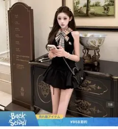 チェック柄リボン ノースリーブのサムネイル