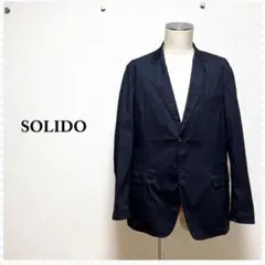 【未使用新品】SOLIDO テーラードジャケット ネイビー Sサイズのサムネイル