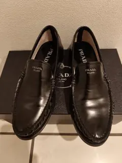 PRADA ブラッシュドレザーローファー サイズ: 5のサムネイル