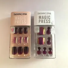 DASHING DIVA ネイルチップ 手足 2個セット 新品未使用 パープル