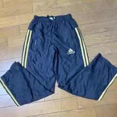 adidas CLIMASTORM ピステパンツ 防寒　ブラック×ゴールド140