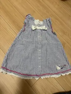 クーラクール　ギンガムチェック柄フリルワンピース95サイズ
