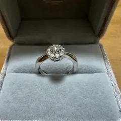 K18Pt900フラワーコンビリング約2.95g0.2刻印ピンクイエローリユース 