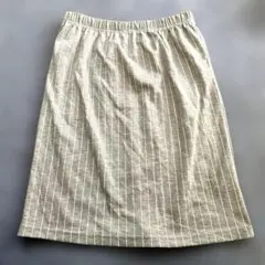 ストライプ柄 タイトスカート グレー Mサイズのサムネイル