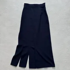 ZARA ザラ　ネイビー ロングスカート タイトスカート 変形　スリット　XS