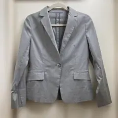 グレー テーラードジャケット 1つボタン