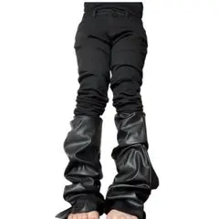 フェイクレザー フレアパンツ swagデニム opium archive - メルカリ
