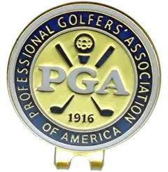 【PGA ゴルフマーカー ＋強力マグネット付き クリップ】ゴルフ ボールマーカー