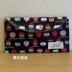 マルチケース　通帳ケース　ハンドメイド　いちご　ベリーにゃん　ねこちゃん