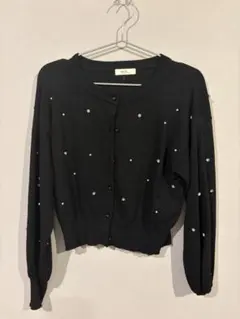 earth music&ecology パール&ビジューカーディガン