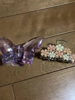 春 花 蝶 グラデーション 髪バレッタ シンプル まとめ売り