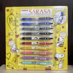 SARASA スヌーピー　ジェルボールペン10本セット　サラサ　0.5mm