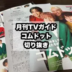 月刊TVガイド コムドット 切り抜き