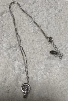 4°C ダブルループ　エターナルシルバー ネックレス