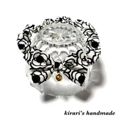 No.44 猫の首輪(カメリア・ホワイト)サイズ調整可能