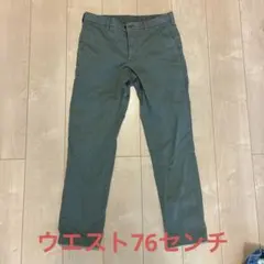 ユニクロ　メンズ チノパン カーキ　ウエスト76センチ