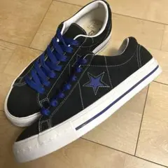 90s コンバース ワンスター スエード 黒×青 26.5cm デッドストック