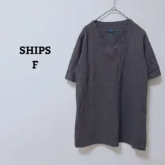 シップス　Tシャツ　カットソー　カジュアル　Vネック　シンプル　綿100　Ｆのサムネイル