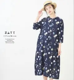 ロングワンピース / CALINER(カリネ) コットンフラックス 衿付2WAY