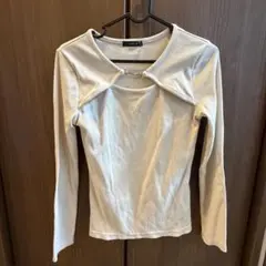 ベージュ 長袖 Tシャツ Mサイズ