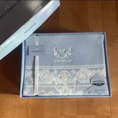 WEDGWOOD●綿毛布140×200●洗える　シルキータッチ