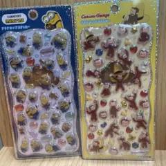 【正規品】ミニオン おさるのジョージ プチドロップステッカー プチドロ
