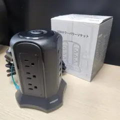 ★未使用　USBタワーパワーソケット　電源タップタワー型　TP-VB4U9J ②