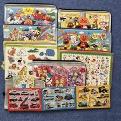 子供用パズル 9点まとめ売り（アンパンマン・ディズニー他）お片付けケース付き！